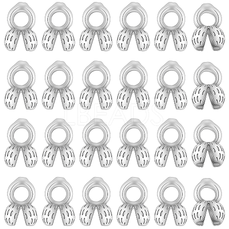 28Pcs Brass Bead Tips FIND-BBC0005-09P-1