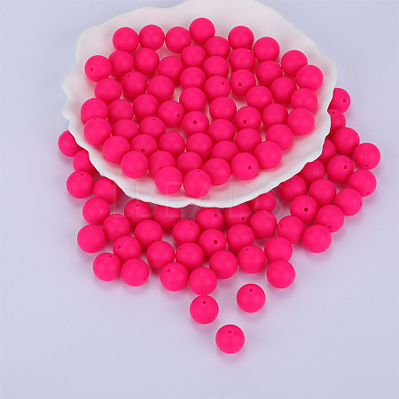 Round Silicone Focal Beads SI-JX0046A-18-1