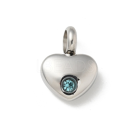304 Stainless Steel Rhinestone Pendants STAS-R139-01P-01-1