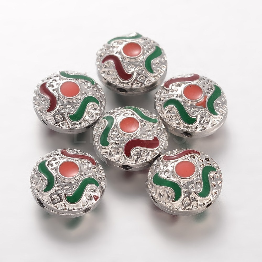 Alloy Enamel 3-Hole Guru Beads - Lbeads.com