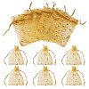 30Pcs Gold Stamping Moon Star Organza Drawstring Gift Bags ABAG-TA0002-21C-2