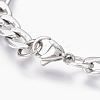 304 Stainless Steel Figaro Chain Bracelets BJEW-L636-08D-P-2