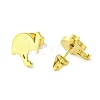 Cute Little Animal Theme 304 Stainless Steel Stud Earrings EJEW-B041-04A-G-2