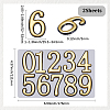 10Pcs ABS Plastic Stickers DIY-SP0007-95B-2