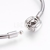 Tarnish Resistant 304 Stainless Steel European Style Bangle Making BJEW-I267-003B-3