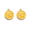 Golden Plated Alloy Enamel Charms ENAM-Q437-13N-1