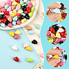 84Pcs 14 Colors Baking Paint Opaque Acrylic Beads FIND-SC0020-83-3