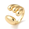 Rack Plating Brass Open Cuff Rings RJEW-M162-14G-1