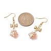 Glass Star Dangle Earrings EJEW-JE05548-02-3
