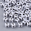 White Opaque Acrylic Beads MACR-R869-02T-1