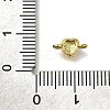 Rack Plating Brass Cubic Zirconia Heart Links Connector Charms KK-M014-01E-G-3