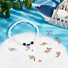 9Pcs 3 Colors Brass Micro Pave Cubic Zirconia Charms ZIRC-BBC0001-34-4