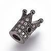 Brass Micro Pave Cubic Zirconia Beads ZIRC-F088-029B-2