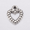 Heart Tibetan Style Alloy Charms AC0324-2