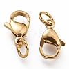 Ion Plating(IP) 304 Stainless Steel Lobster Claw Clasps X-STAS-G240-01C-G-3