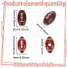 4Bags 2 Styles Opaque Acrylic European Large Hole Beads SACR-HY0001-09-2