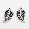 Tibetan Style Alloy Leaf Pendants TIBEP-Q043-318-RS-2