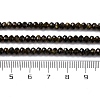 Natural Golden Sheen Obsidian Beads Strands G-G139-B24-01-5