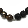 Natural Bronzite Beads Stretch Bracelets BJEW-R309-02-A13-2