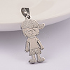 Boy 304 Stainless Steel Pendants STAS-M245-28-2