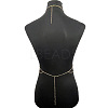 Alloy & Iron Tassel Sexy Body Chains with Blue Acrylic Teardrop Beads for Women WG92352-01-3