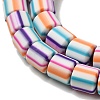 Polymer Clay Beads Strands CLAY-H006-01A-3