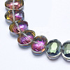 Electroplate Glass Beads Strands EGLA-F137-HP06-3