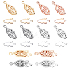 40 Sets 4 Colors 304 Stainless Steel Box Clasps STAS-UN0022-83-1