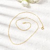 Brass Cable Chain Necklaces X-SW028-G-5