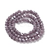 Electroplate Opaque Glass Beads Strands X-EGLA-A035-P4mm-A11-2