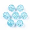 Transparent Crackle Acrylic Round Beads Strands CCG-R002-12mm-04-2