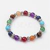 Natural & Synthetic Gemstone Beaded Stretch Bracelets BJEW-P065-02-1