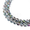 Electroplate Transparent Glass Beads Strands X-EGLA-N002-34B-C10-3