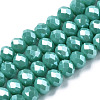 Electroplate Glass Beads Strands EGLA-A034-P10mm-A03-1