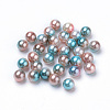 Rainbow Acrylic Imitation Pearl Beads OACR-R065-6mm-A09-1