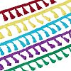 5 Rolls 5 Colors Cotton Tassel Ribbons OCOR-CA0001-13-1