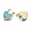 Alloy Enamel Charms X-ENAM-T012-02M-RS-3