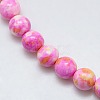 Synthetic Ocean White Jade Beads Strands G-L019-6mm-02-2