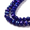 Electroplate Opaque Solid Color Glass Beads Strands EGLA-A034-P3mm-L12-3