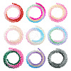  9 Strands 9 Colors Transparent Baking Paint Glass Bead Strands GLAA-TA0001-43-4