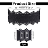 1Pc Polyester Flower Lace and PU Leather Elastic Waist Belts with Plastic Clasps for Women AJEW-HY0003-45-2