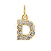 Brass Cubic Zirconia Pendants with Jump Rings FIND-PW0024-09D-1