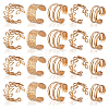 16 Bags Alloy C-Shaped Cuff Earrings for Unisex EJEW-DC0001-49G-1