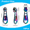 14Pcs Hollow Heart Zinc Alloy Zipper Head Replacement FIND-GF0005-69-2