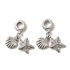 Rack Plating Alloy Crystal Rhinestone European Dangle Charms FIND-H005-01P-1