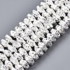 Electroplated Natural Lava Rock Beads Strands G-T114-66S-1
