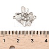 Brass Micro Pave Clear Cubic Zirconia Box Clasps KK-C075-18P-3