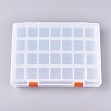 28 Grids Polypropylene(PP) Craft Organizer Case Storage Box X-CON-K004-09-1