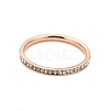 304 Stainless Steel Rhinestone Rings Set STAS-D178-02D-3