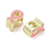 Brass Enamel European Beads KK-K298-04A-G-2
